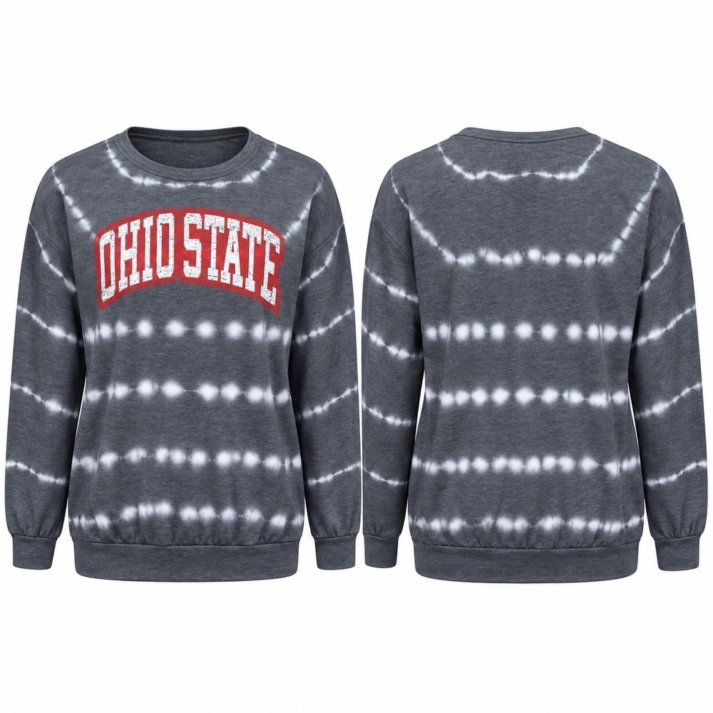 Gameday Couture Ohio State Buckeyes Women’s Tie Dye Sweatshirt Medium Gray NWT
